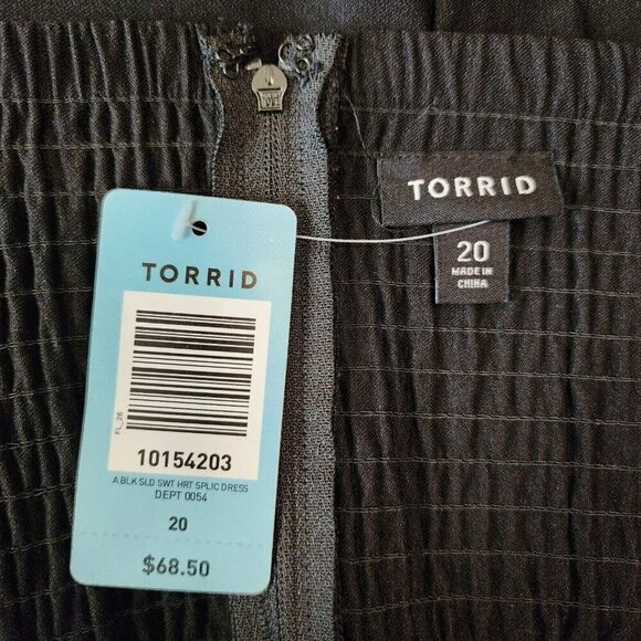 NEW Torrid Black Sweetheart Neckline Bodycon Bandage Shirring Sexy Mini Dress 20 - Picture 6 of 11